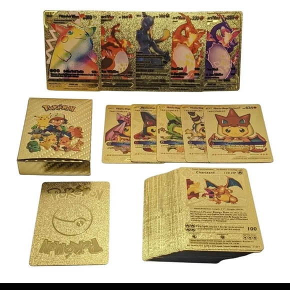 Pokemon Gold Cards V VMAX GX Foil Card - Picture 5 of 6